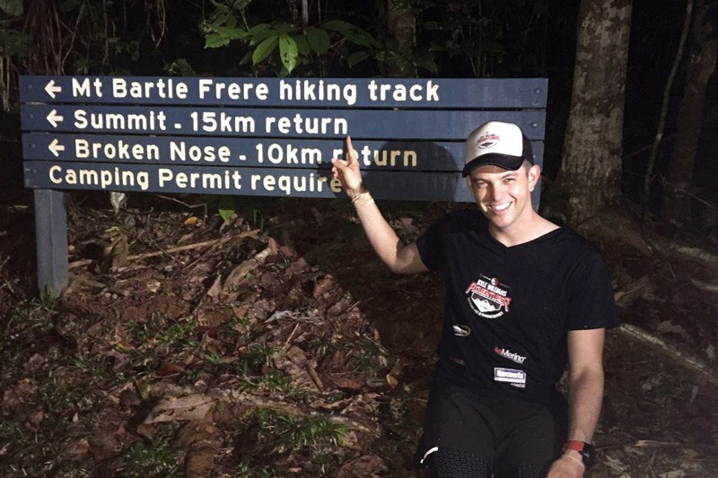 Kyle Williams on Mount Bartle Frere.