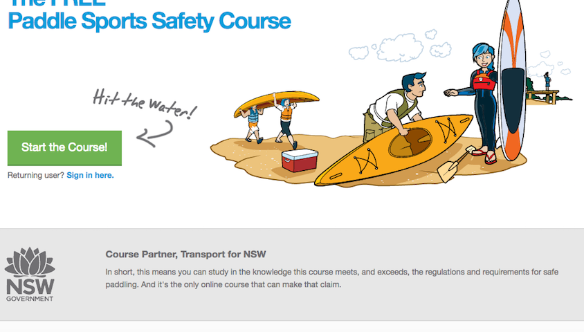 Free paddle safety course